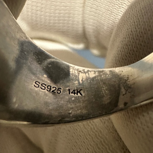 925& 14k wide band ring brand EFFY - Picture 4 of 7